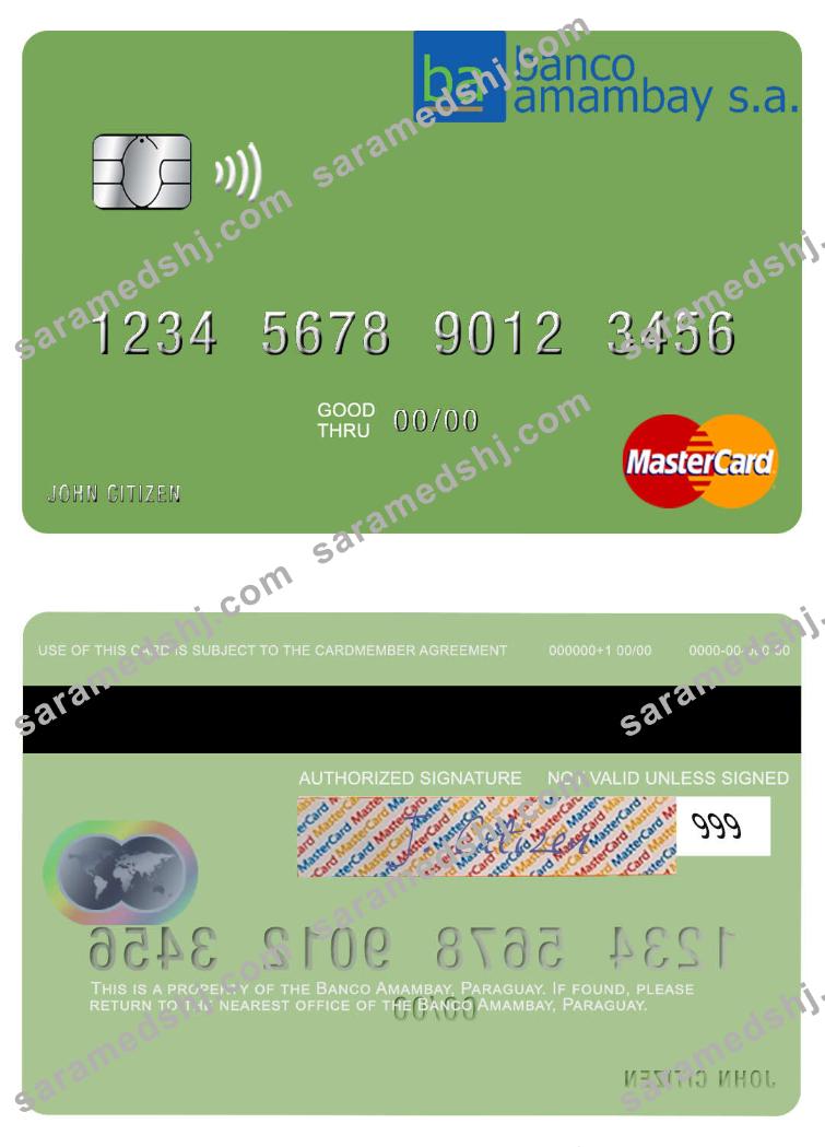 Paraguay Banco Amambay mastercard